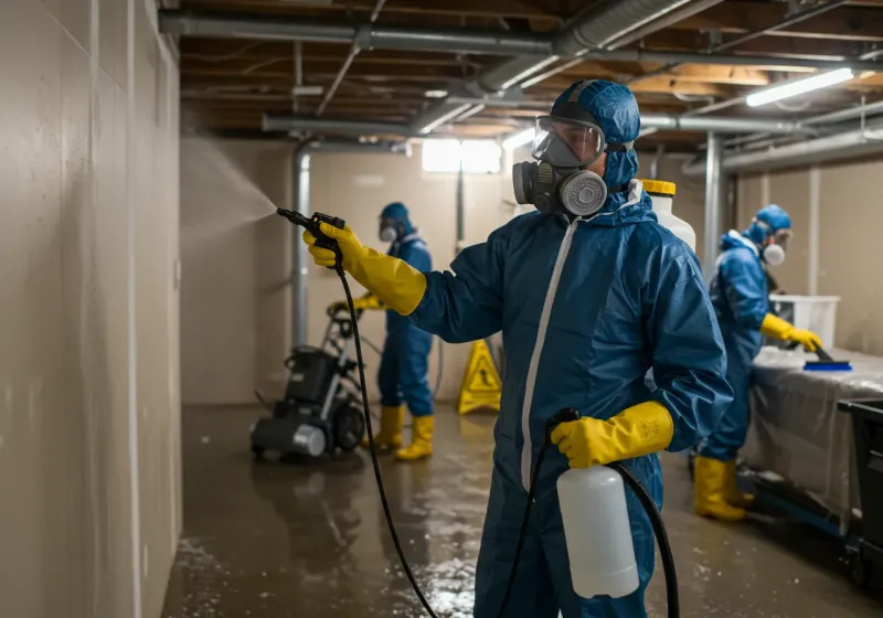 Basement Sanitization and Antimicrobial Treatment process in Cache, OK